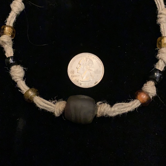 3/$20 Handmade hemp choker with glass beads - Picture 2 of 5